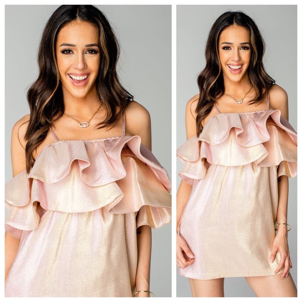NWT BUDDYLOVE Kelsey Ruffle Top Dress, size Medium - Picture 9 of 9